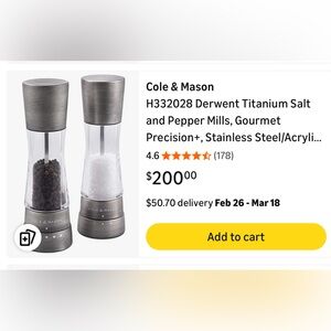 Stainless Steel Salt and Pepper Mills